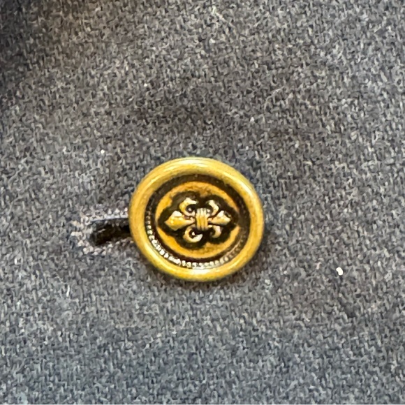 Vintage Blue Wool Blend Sport Coat with Notched Lapels - Picture 3 of 3